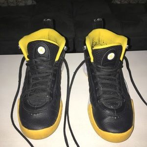 Black N Yellow Jordans